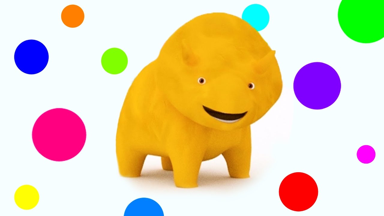Naucz się z Dino Dinozaurem: Piłki i Trampolina, lodami, Wyciągarka owoców...  | bajka edukacyjna 🦕