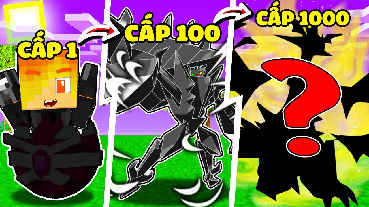 JACK EM BÉ NECROZMA CẤP 1 TIẾN HÓA THÀNH CHÚA TỂ ÁNH SÁNG ULTRA NECROZMA CẤP 1000 TRONG MINECRAFT