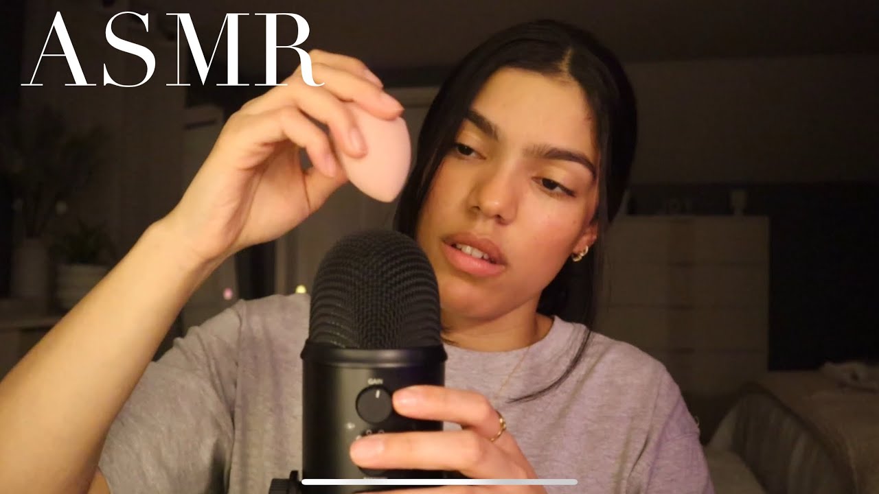 Late night random ASMR triggers (mic sounds, fluffy mic, cap sounds, etc.)