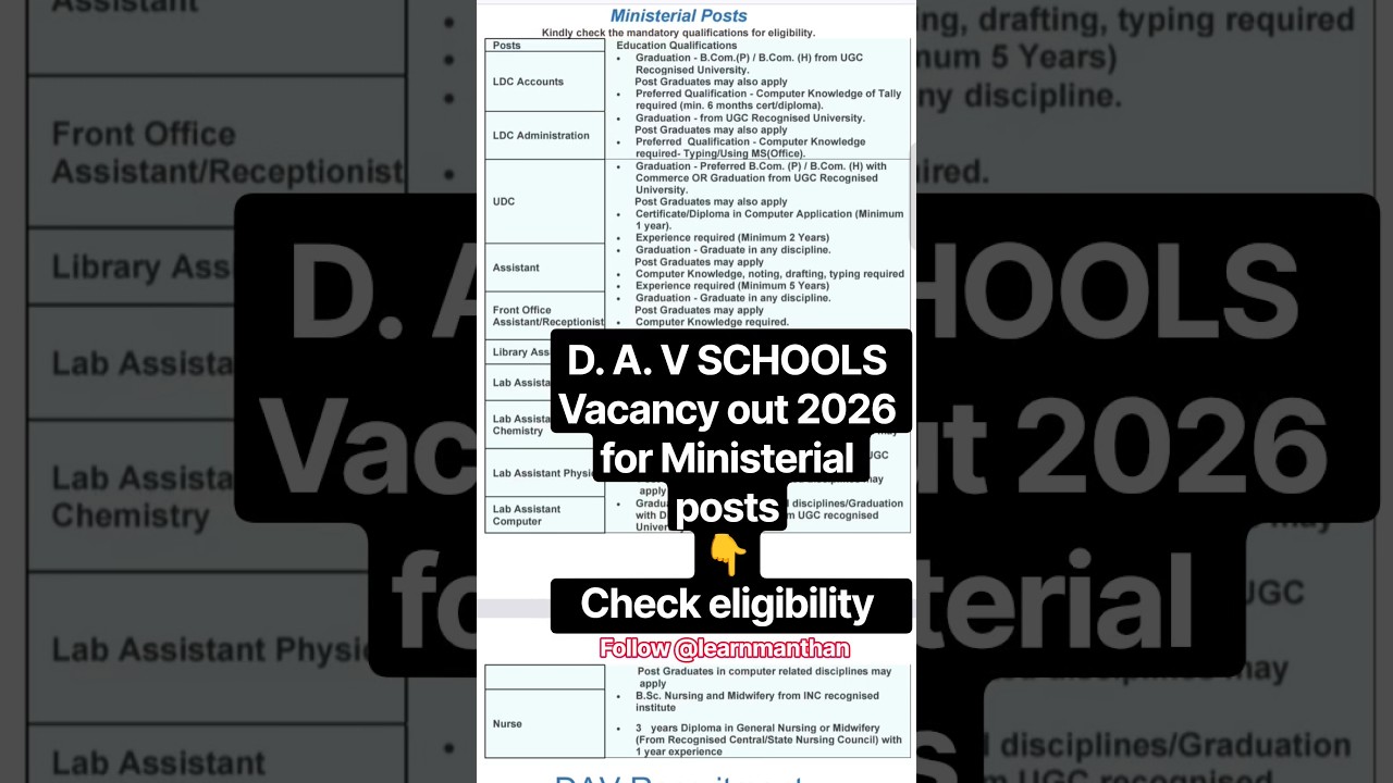 dav eligibility criteria | dav |dav form | dav recruitment 2026 #shorts #viral #vacancy #job #school