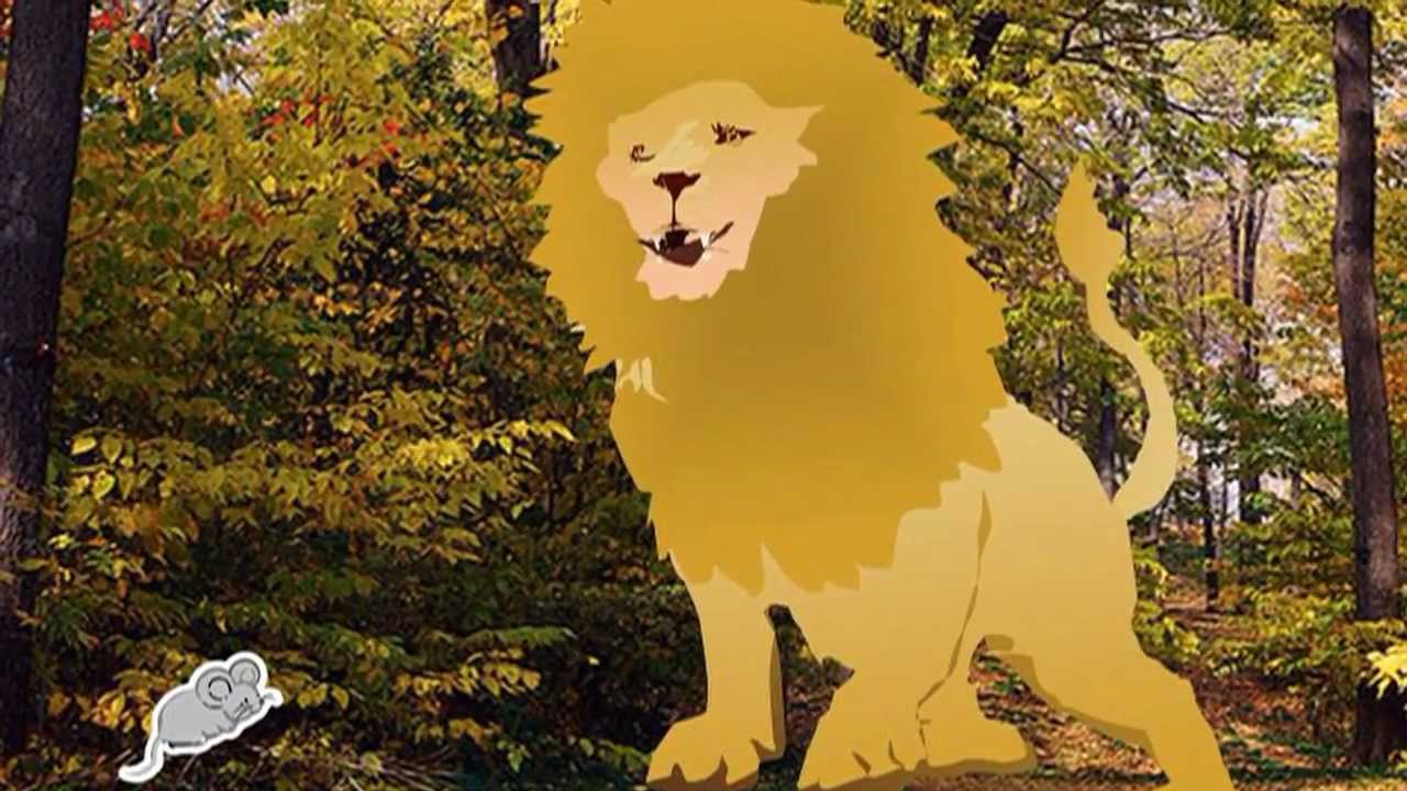 Samaniego - Fábula 4 - El león y el ratón.