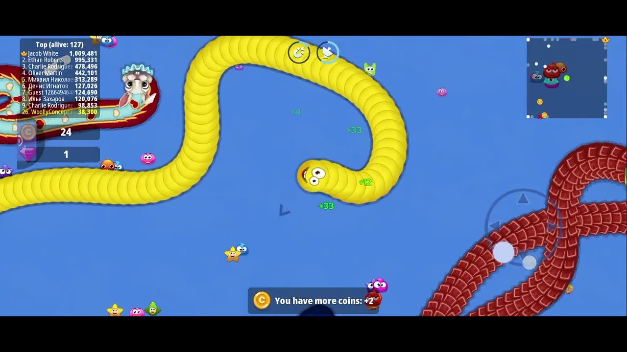 Worms Zone oi music gameplay new pila snake 🐍 gaming video. #wormszone #wormszoneio #gaming #viral 
