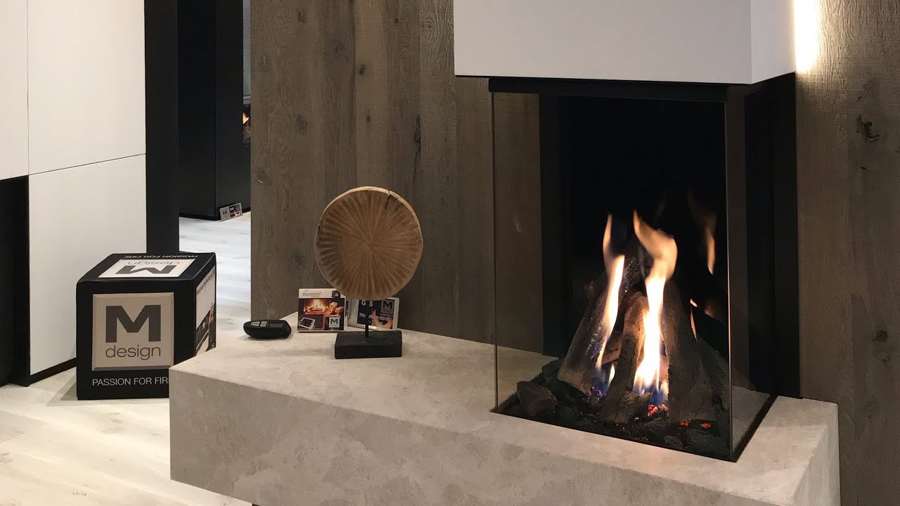 Газовый камин True Vision 550DC, M-DESIGN. Трёхсторонняя топка. В салонах 