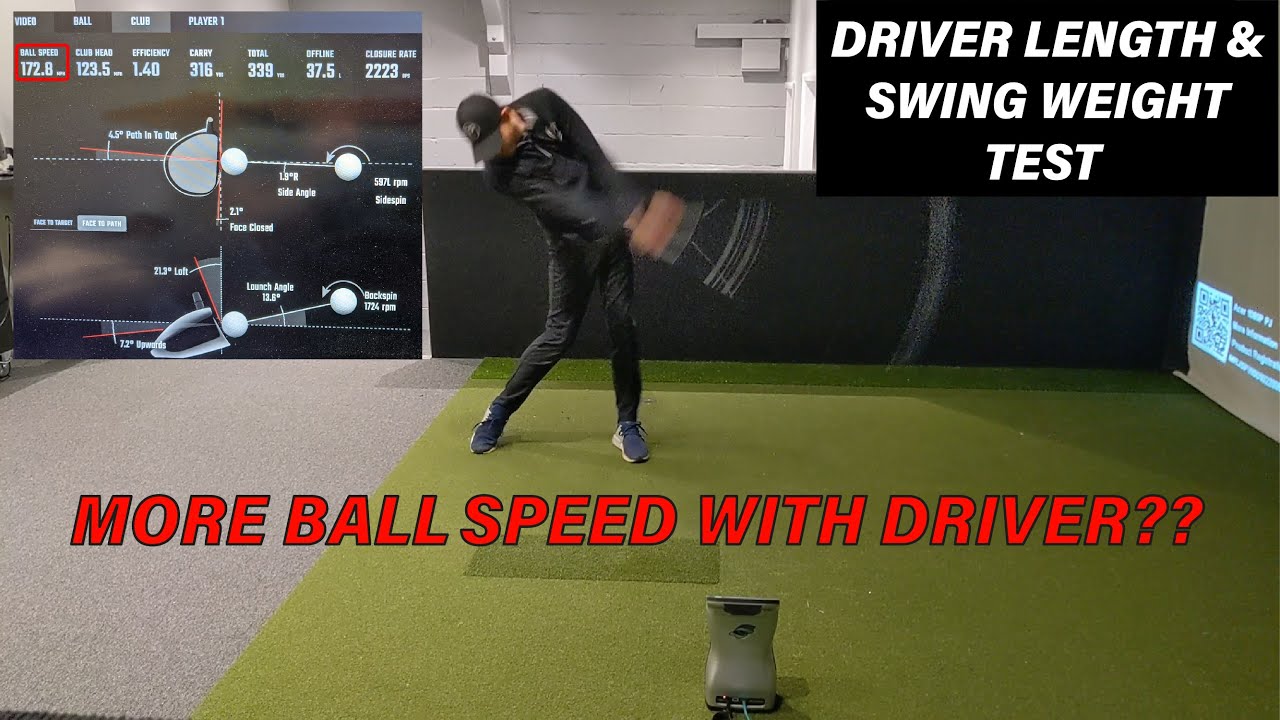 More Ball Speed?!? Driver Length & Swing Weight Test.
