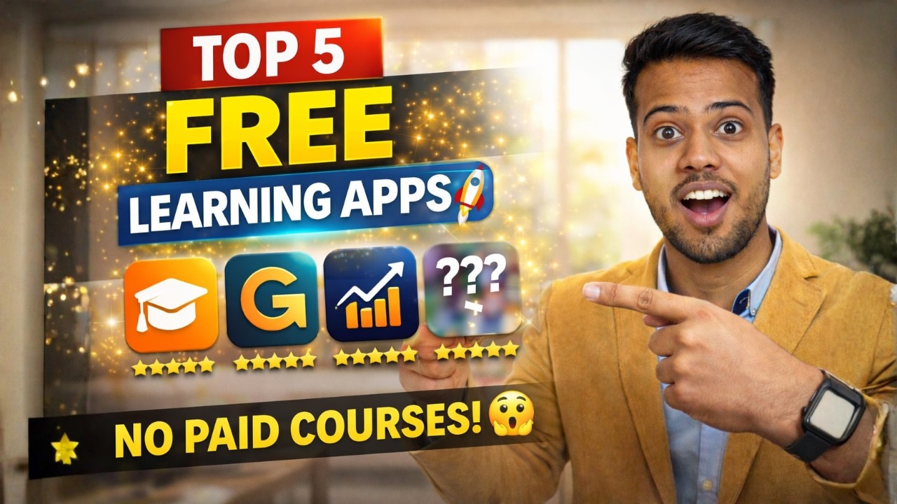 Top 5 Best Free Learning Apps 2025 | Free Skill Learning Apps | Best FREE Learning Apps for Students