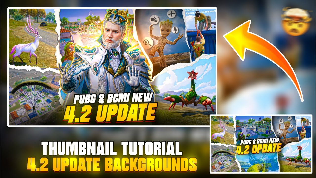 Pubg Bgmi 4.2 Update Thumbnail Tutorial 🔥 And 4K Background 🥰