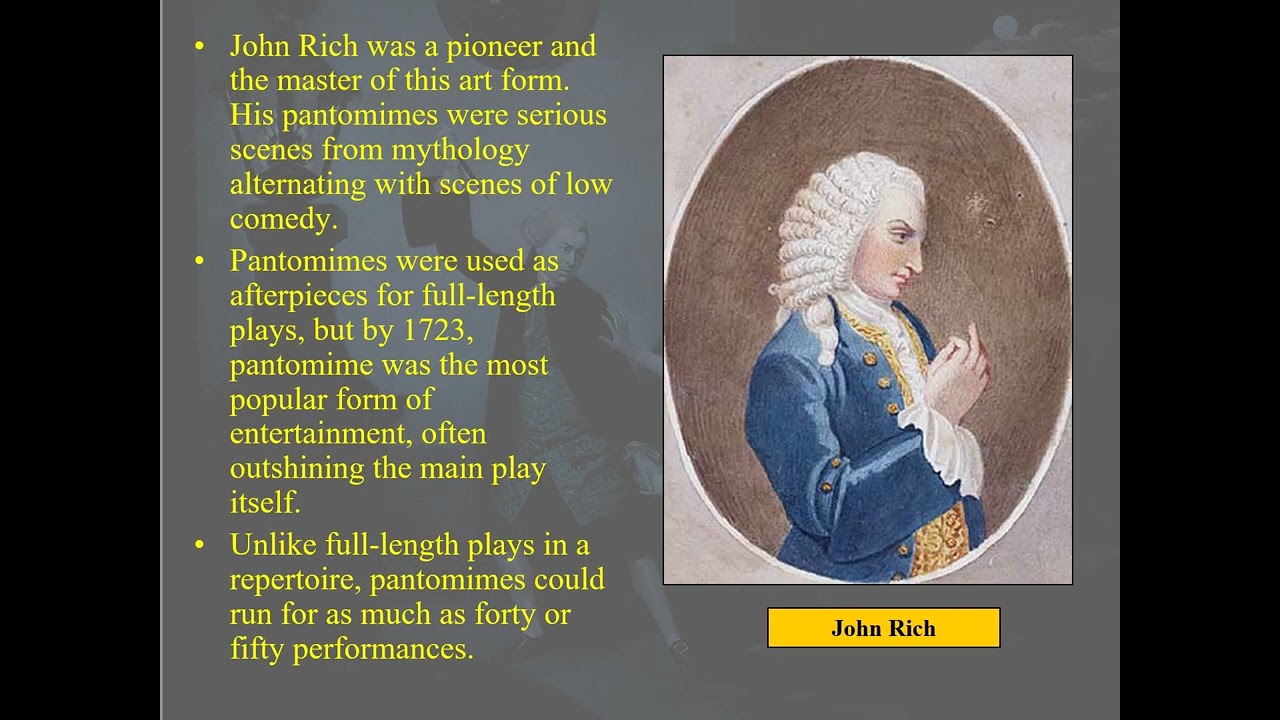 Theatre History Lecture 11a-English Theatre in the 18th Century Pt 1