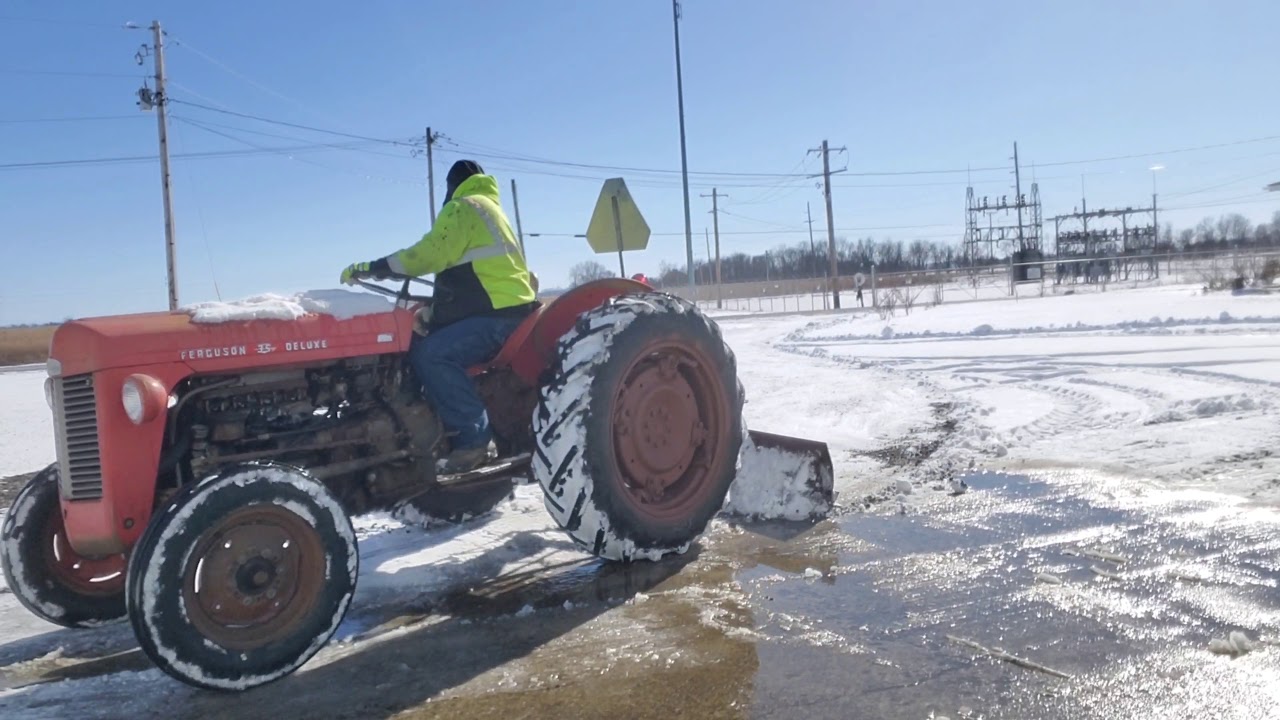 Plowing snow with the ferguson to35 deluxe