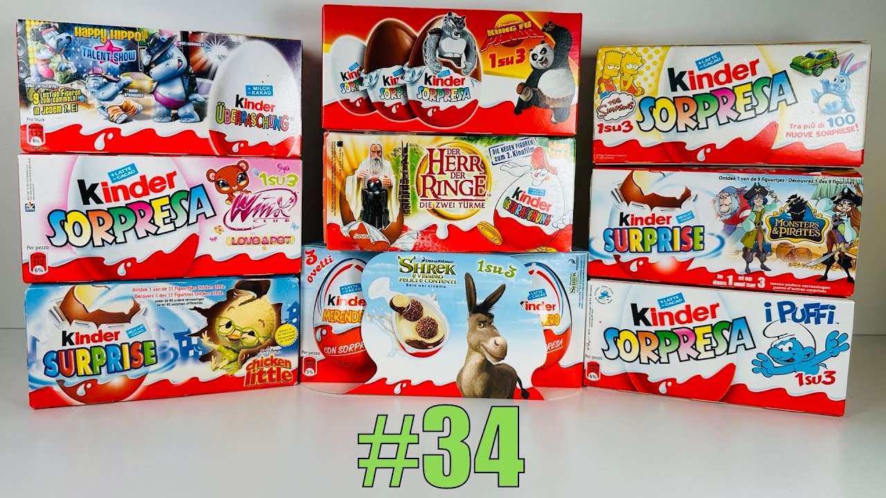 OLD Kinder Surprise Unboxing #34 Распаковка Старых Киндер Сюрпризов.Выпуск 34.Alte &Uuml;-Ei Unboxing 34