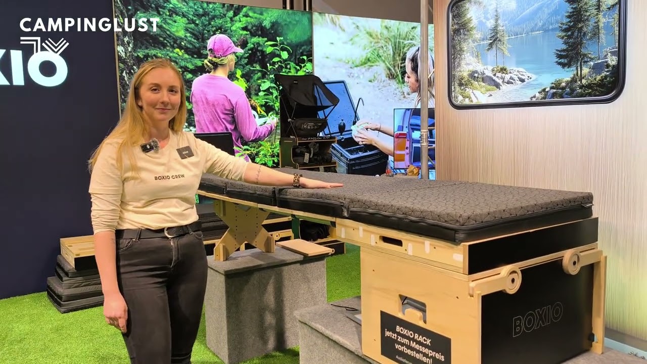 Die BOXIO Magie: Zwischen Toilette und neuem BOX-RACK | Die Camping-Box-Lösung groß und klein.