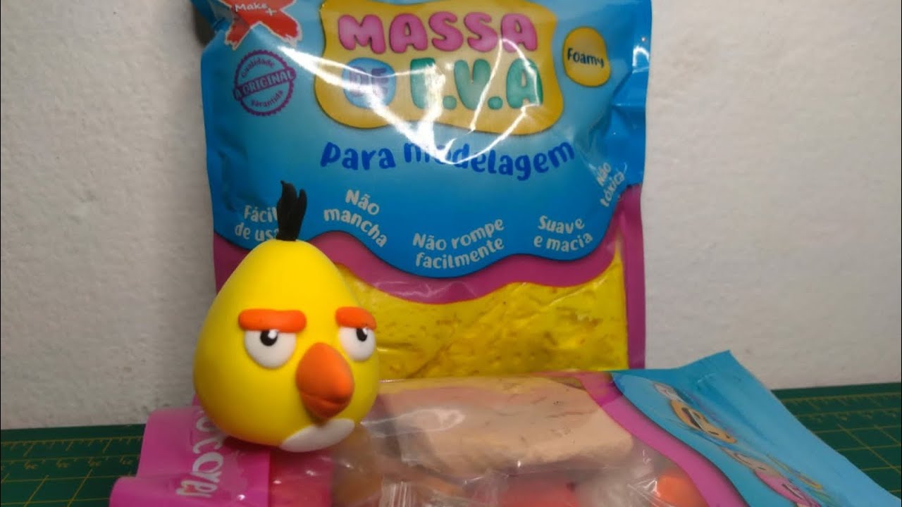 Massa de eva &eacute; boa? Angry Birds feito com massa de eva(air dry clay)