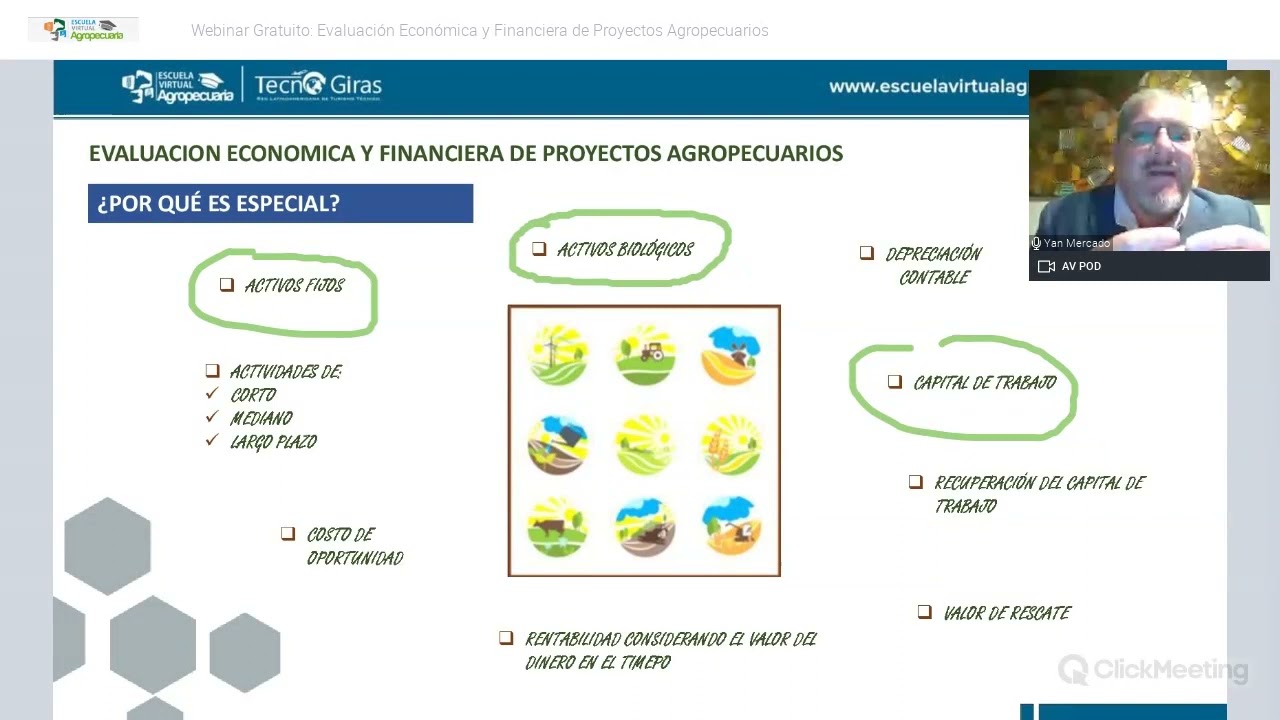 WEBINAR ¿CÓMO HACEMOS LA EVALUACIÓN ECONÓMICA Y FINANCIERA DE UN PROYECTO AGROPECUARIO?