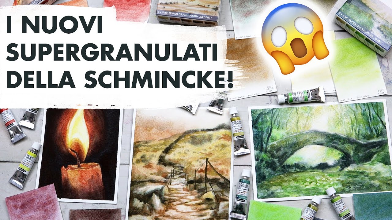 Provo i nuovi set di acquerelli super granulati ✨