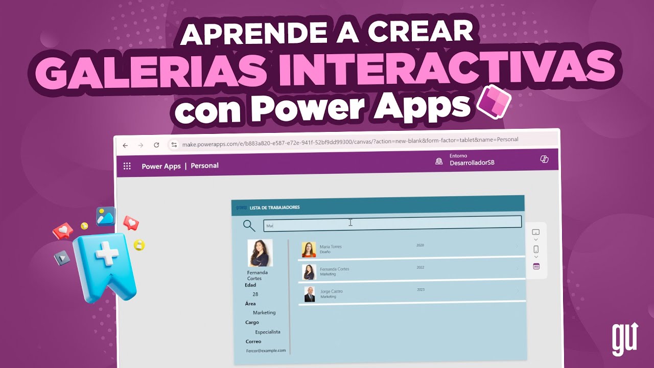 Cómo crear Galerías Interactivas en Power Apps