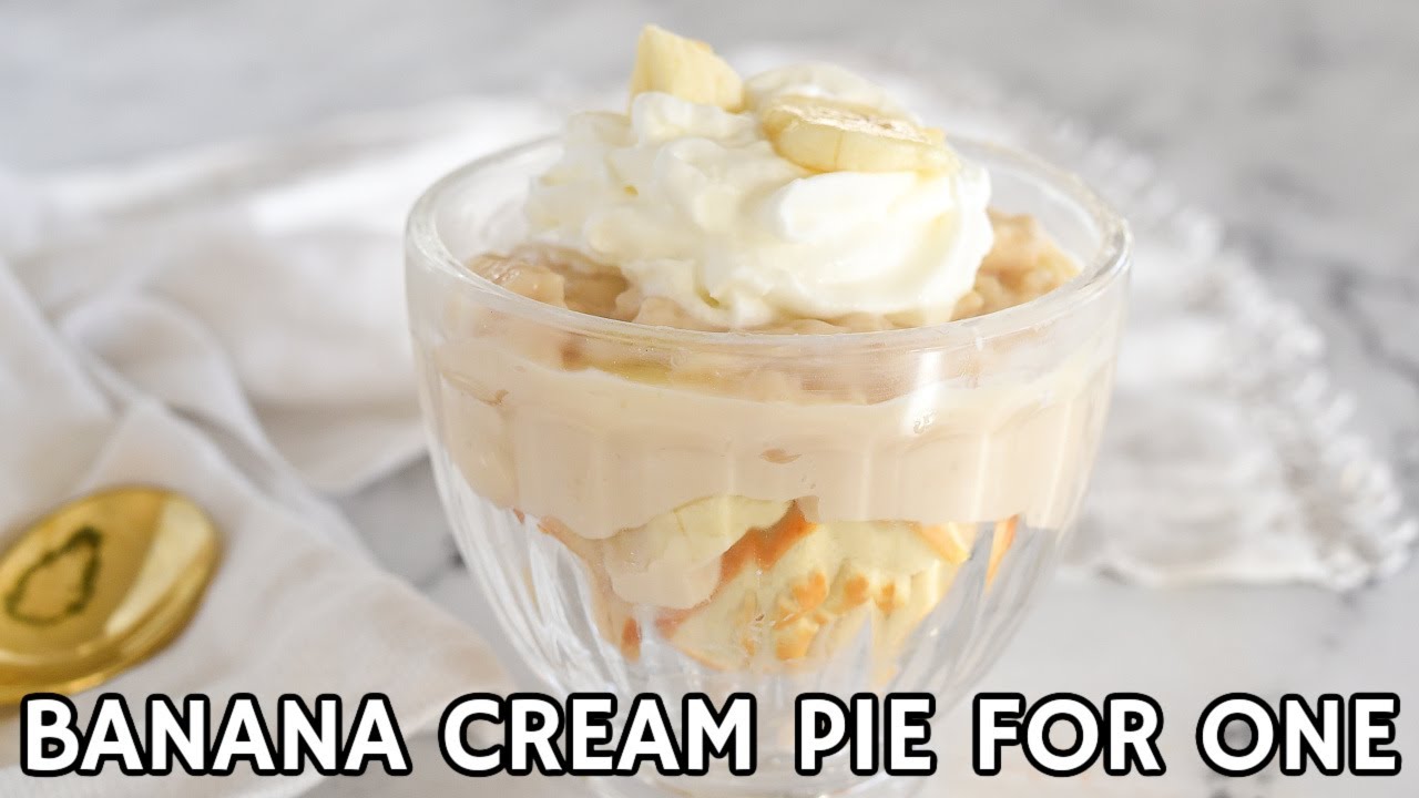 No Bake Single Serve Banana Cream Pie  for One!