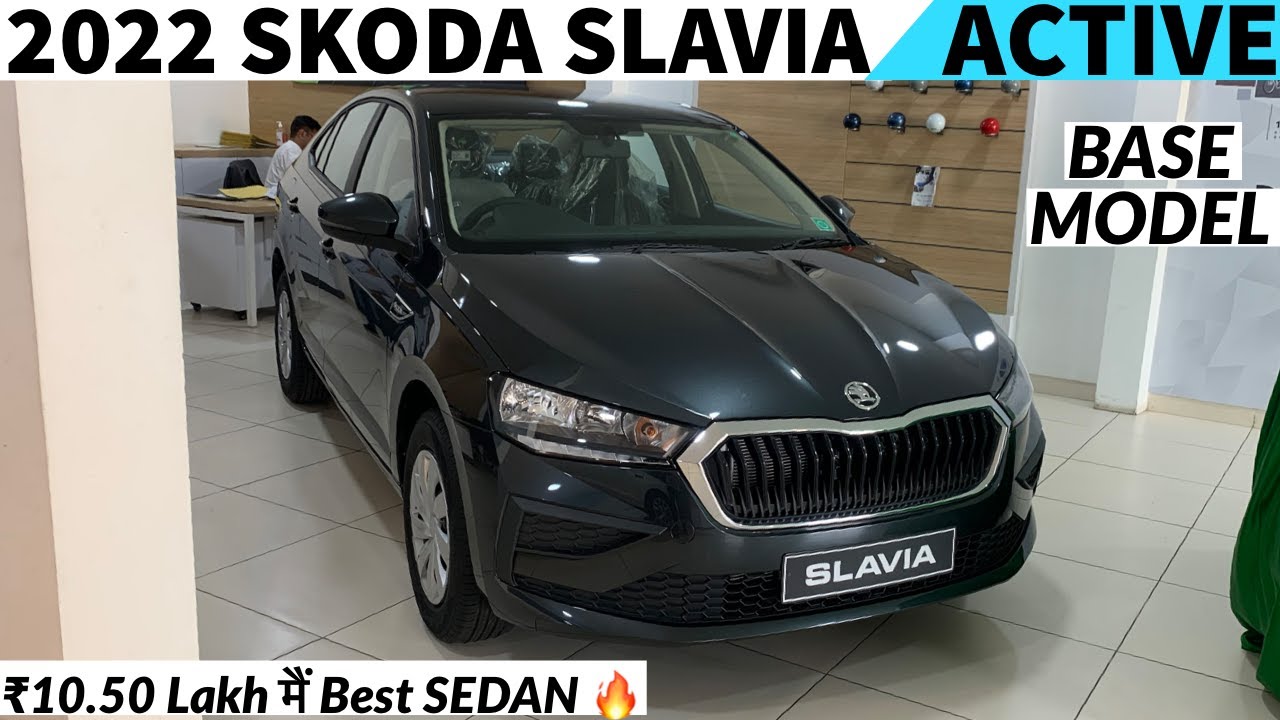 2022 Skoda Slavia Active | Walkaround Review | Slavia Base Model | Slavia active 1.0 tsi mt