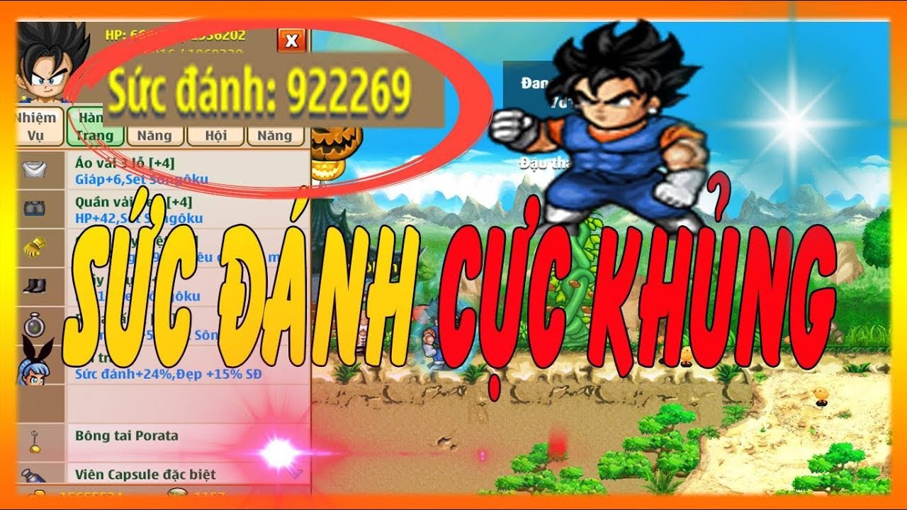 Ngọc Rồng Online - Rửa Mắt Với Siêu Phẩm Trái Đất Gần 1 Triệu Sức Đánh Chumpksv7