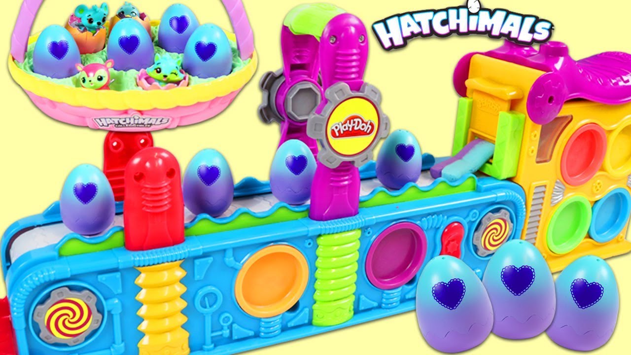 Play Doh Mega Fun Factory Playset Makes Hatchimals Eggs!
