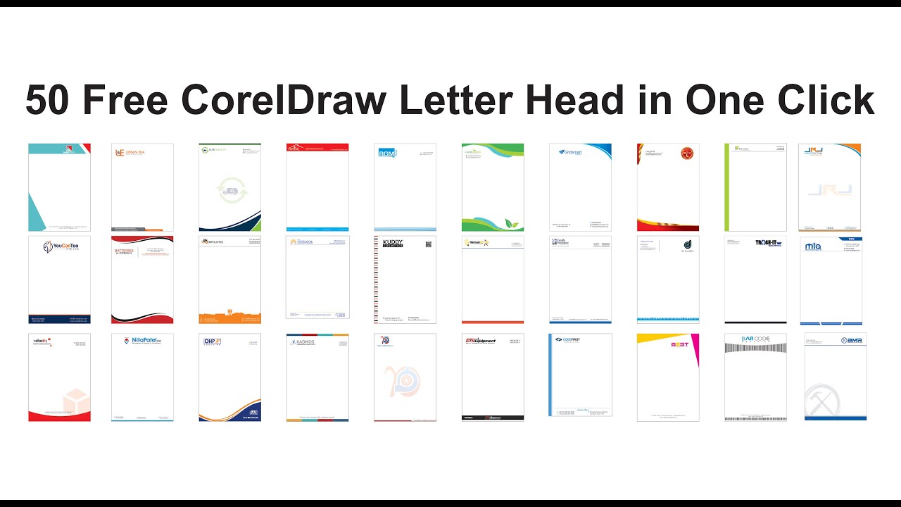 Free 50+ Letterhead Templates: Professional Designs for Your Business #coreldraw #coreldrawtutorial
