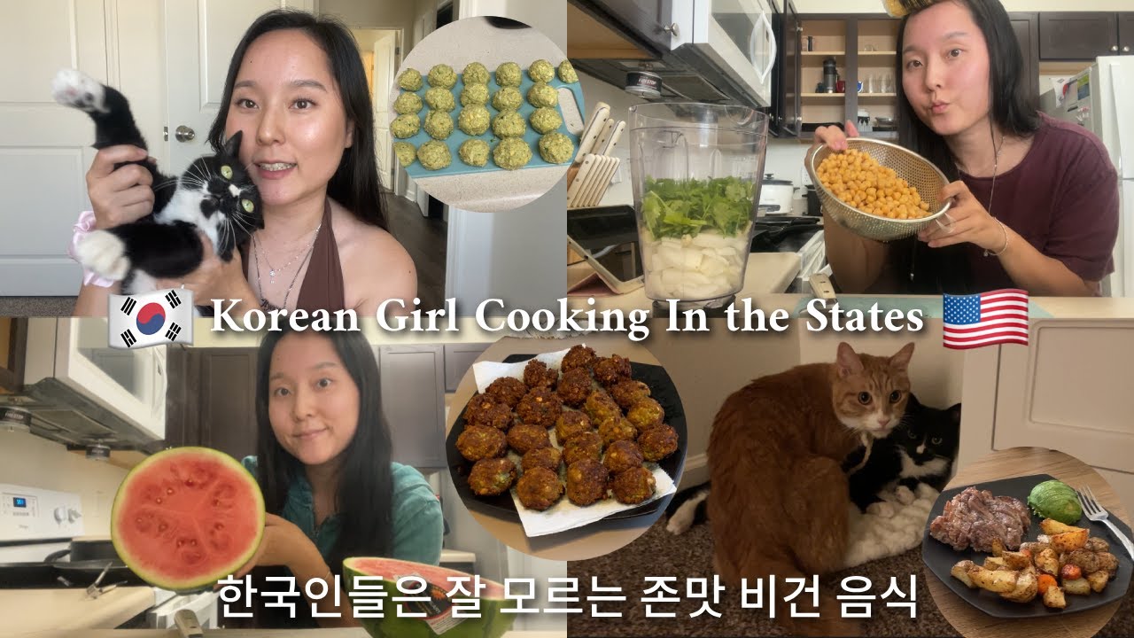 🇺🇸 미국 시골에서 팔라펠 만들어먹는 20대의 일상 브이로그 🧆