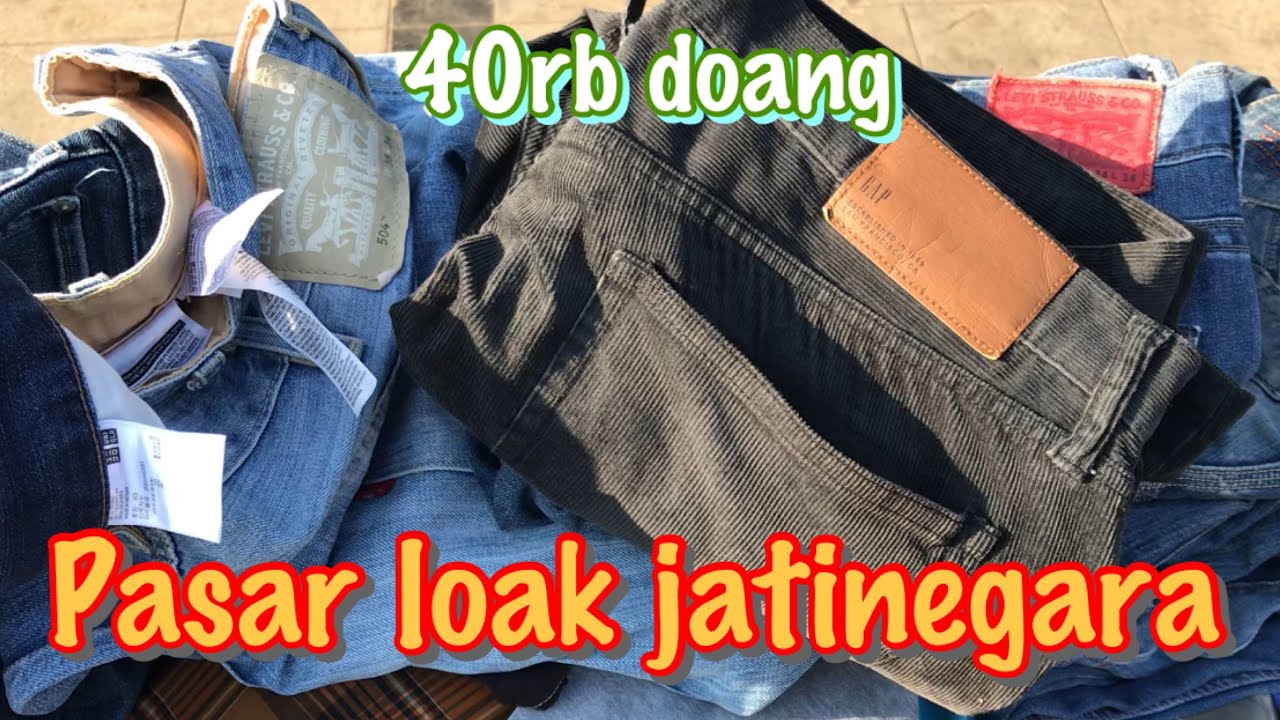 Celana second branded original 💸 harga 40rb doang 👖levis , uniqlo , GAP 🛒 thrifting pasar loak