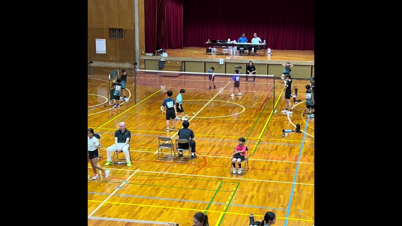 2025.5/25 第４１回若葉カップ全国小学生バドミントン大会 沖縄県予選 リーグ戦1試合目(6年生ダブルス)