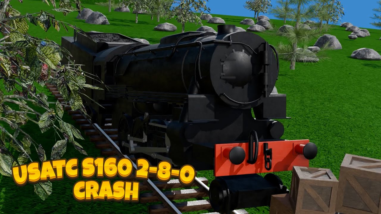 USATC S160 2-8-0 - Crate Crash || Animated Train Collision