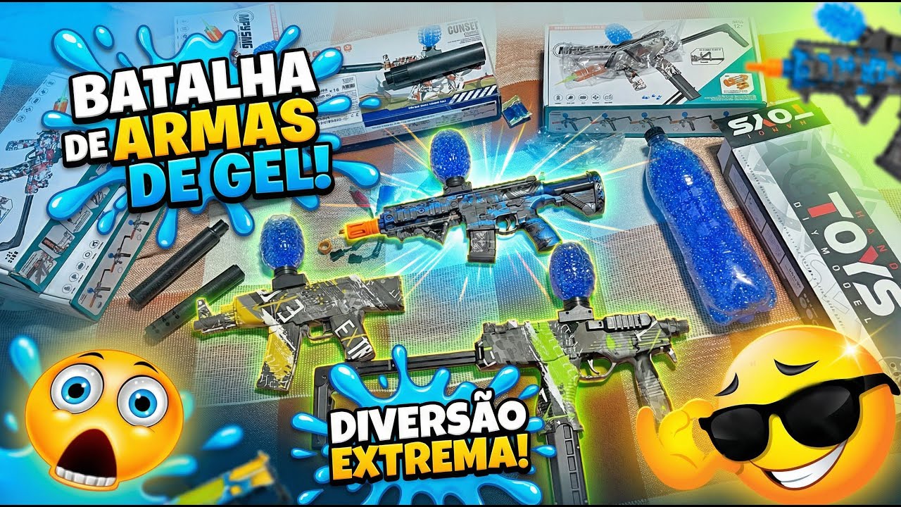 UM ARSENAL DE ARMINHAS DE GEL MUITAS !