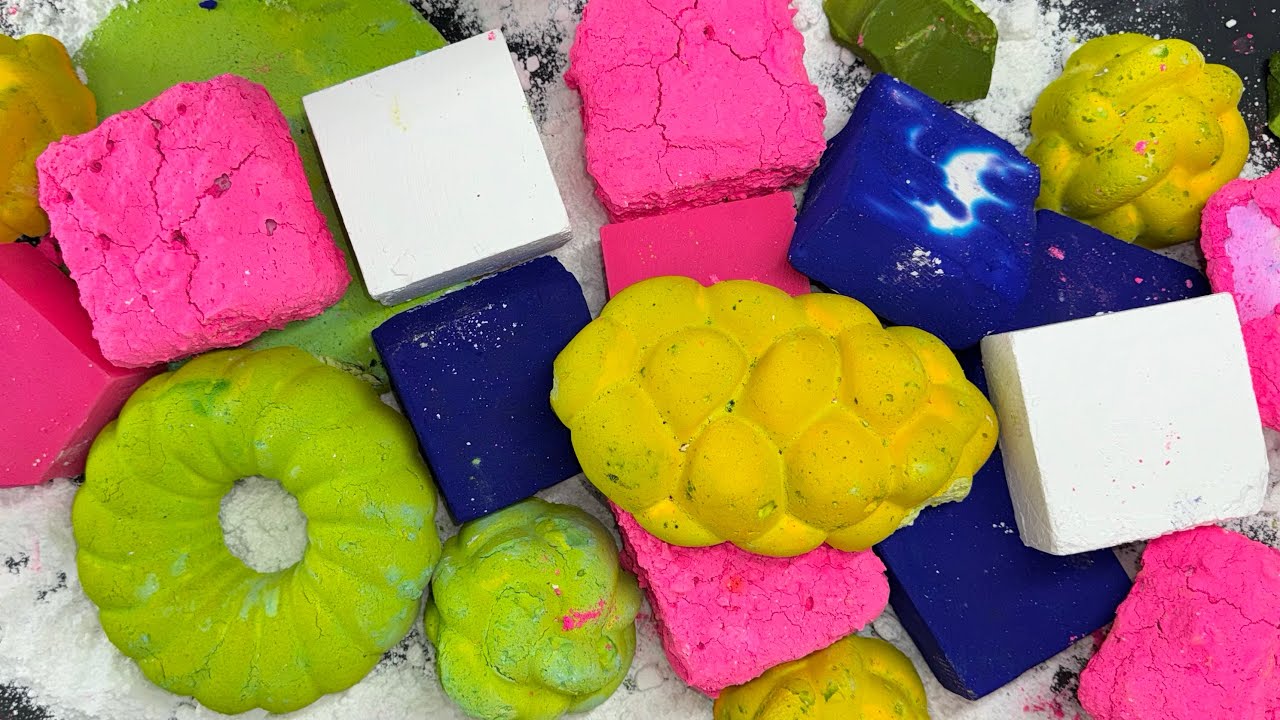 SUPER DUSTY Neon Green Reforms with DYED and PASTED Chalk Blocks