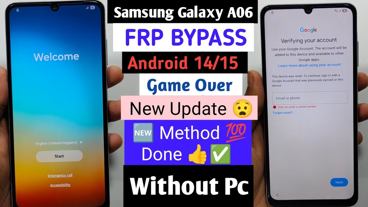 Samsung A06 Frp Bypass Android 14/15 Without Pc | A06 Frp Bypass 2025 | 100% Working Method Done ✅