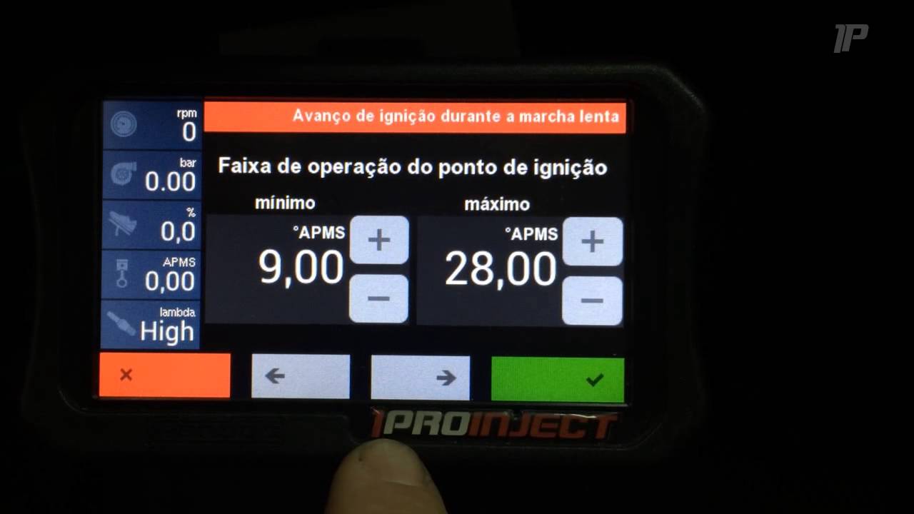 Configurando a Marcha Lenta por Ponto com solenoide PWM.