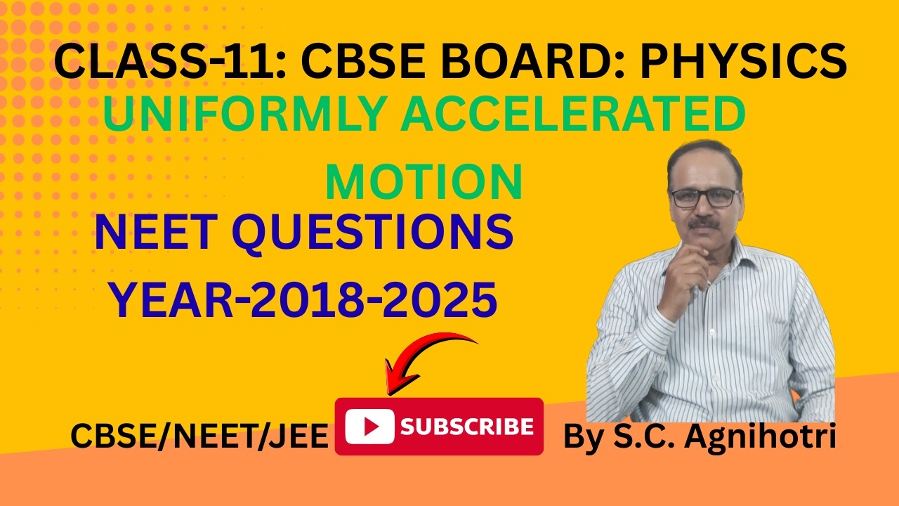 NEET Questions: Uniformly Accelerated Motion (2018-2025)