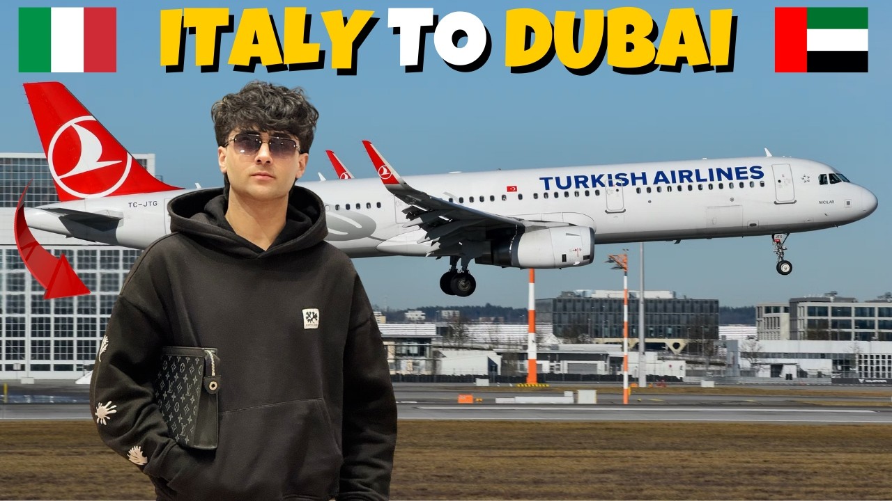 MILAN ITALY TO DUBAI | TURKISH AIRLINE FLIGHT EXPERIENCE | TRAVEL VLOG