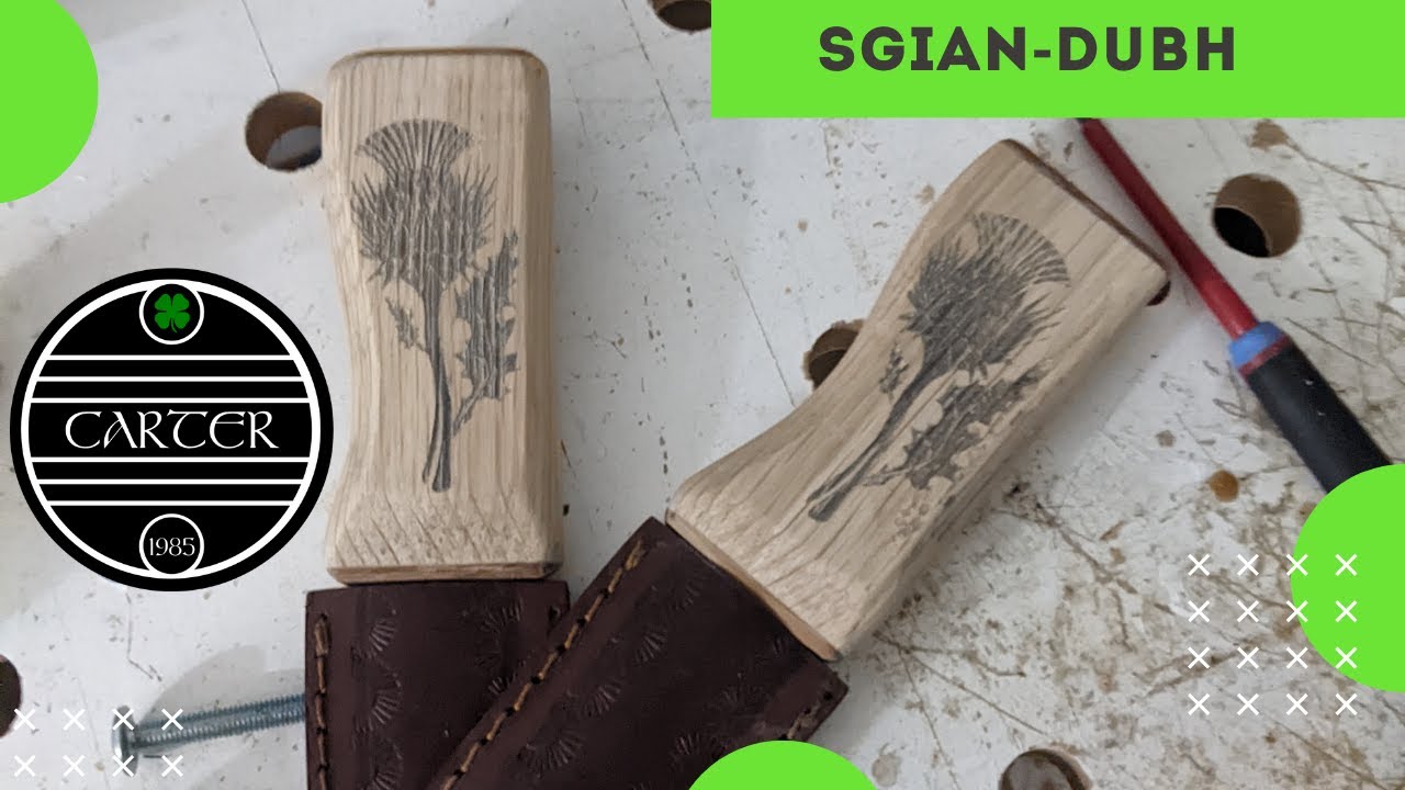 Custom Sgian dubh || A small Scottish knife || Damascus steel and oak bottle opener knife