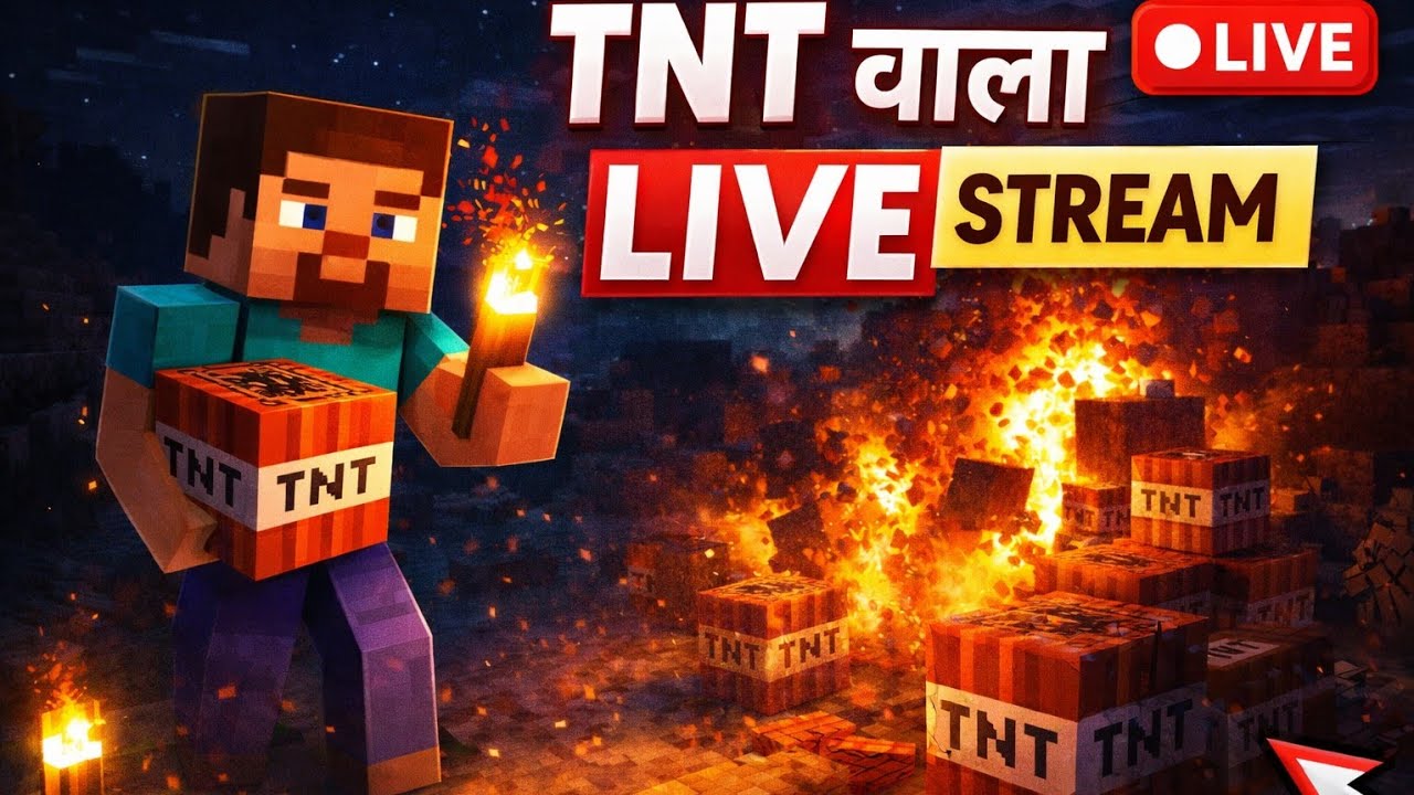 Minecraft TNT Blast LIVE 🔥 | 1000 TNT Explosion Challenge 💥 | Infinix GT 30 Pro Gameplay