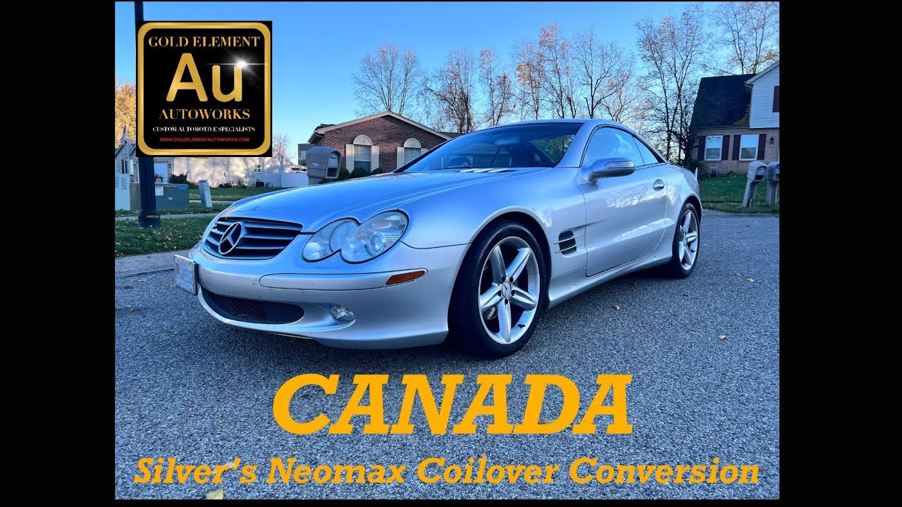Canada 🇨🇦 Silver’s Neomax Coilover Conversion 2003 Mercedes SL500 😲😉 #R230 #SL #ABC