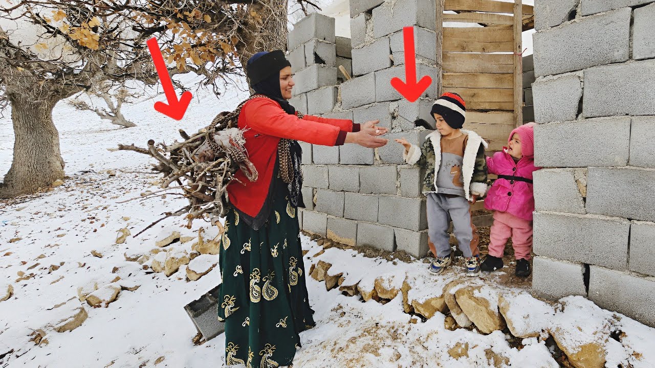 Mother against snow and blizzard: A night journey for firewood and survival