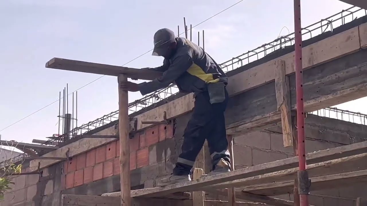 طريقة عمل نجارة باركو (بروز) خراساني 100m/6m /20cm بي طريقة بسيطة