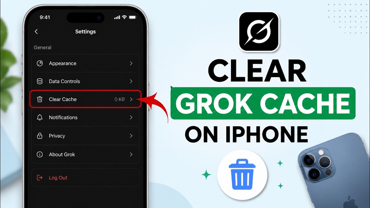 Как очистить кэш Grok на iPhone