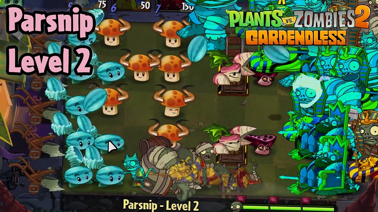 Parsnip - Level 2 [PC] (Hardest difficulty) | Plants vs Zombies 2 Gardendless
