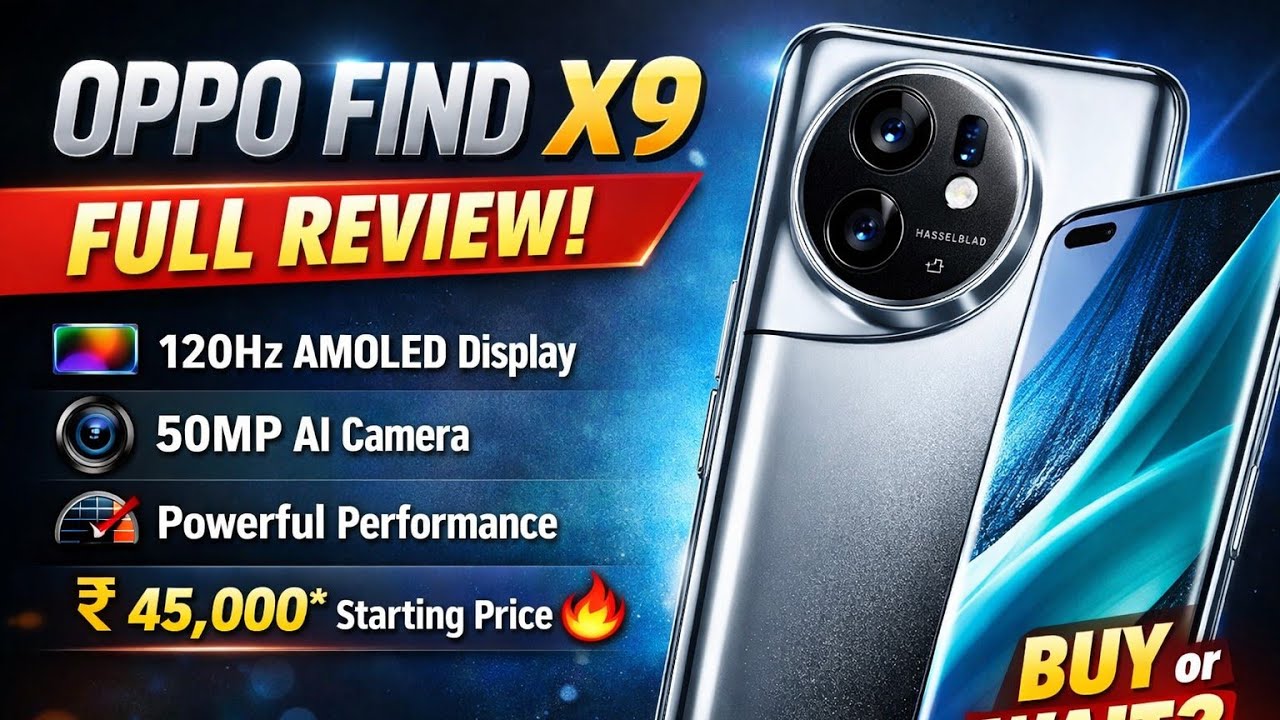 Oppo Find X9 🔥 Full Review | Price, Camera, Display & Features in Hindi