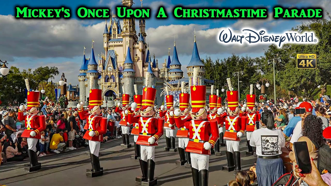 Mickey's Once Upon A Christmastime Parade 4K Magic Kingdom Walt Disney World 2025 12 27