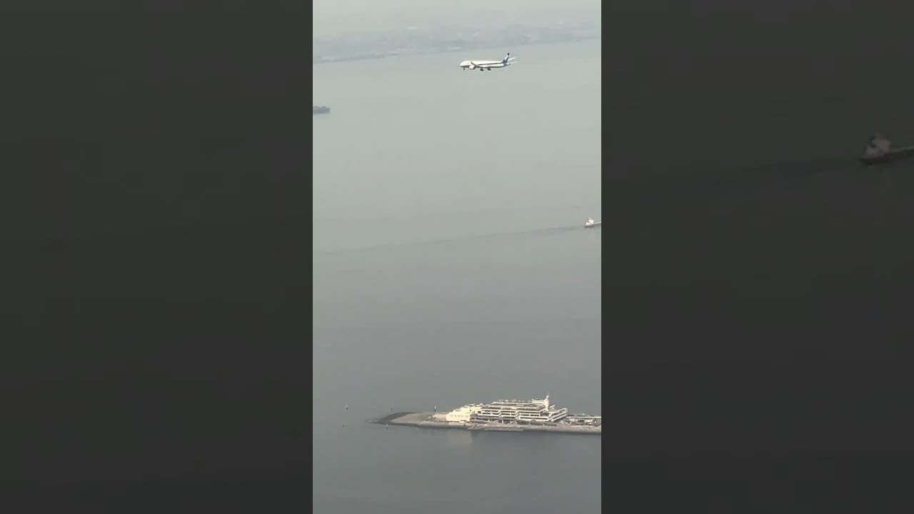 ANA機　並行飛行　ギアダウン着陸まで