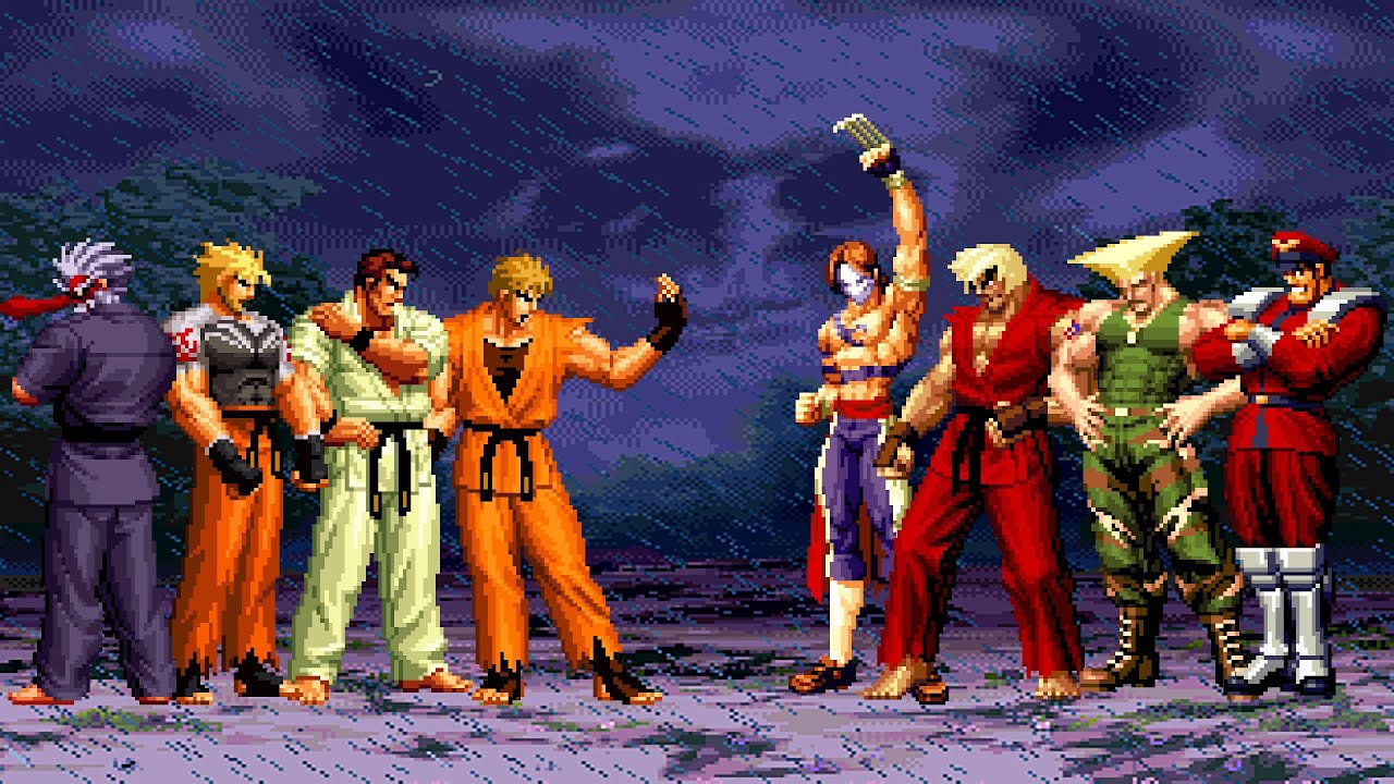 KOF MUGEN | KOF Karate Team vs Street Fighter Team