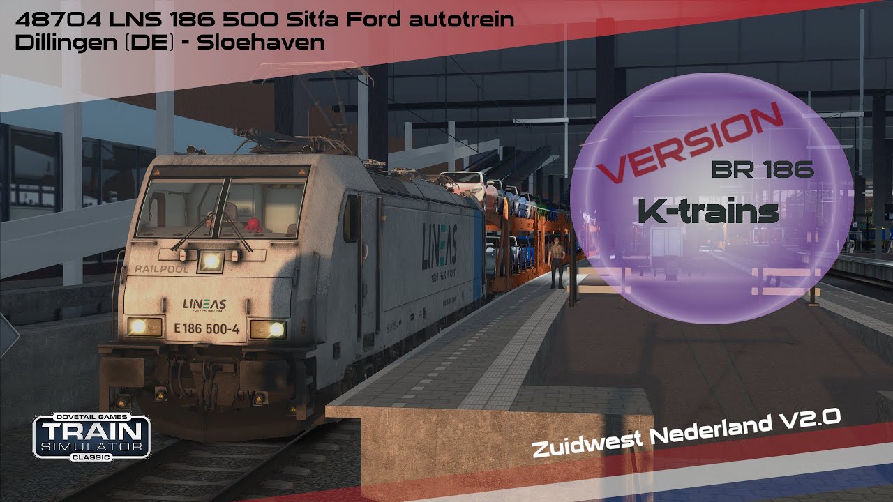Train Simulator Classic | 48704 LNS 186 500 Sitfa Ford autotrein Dillingen (DE) - Sloehaven (NL) pro