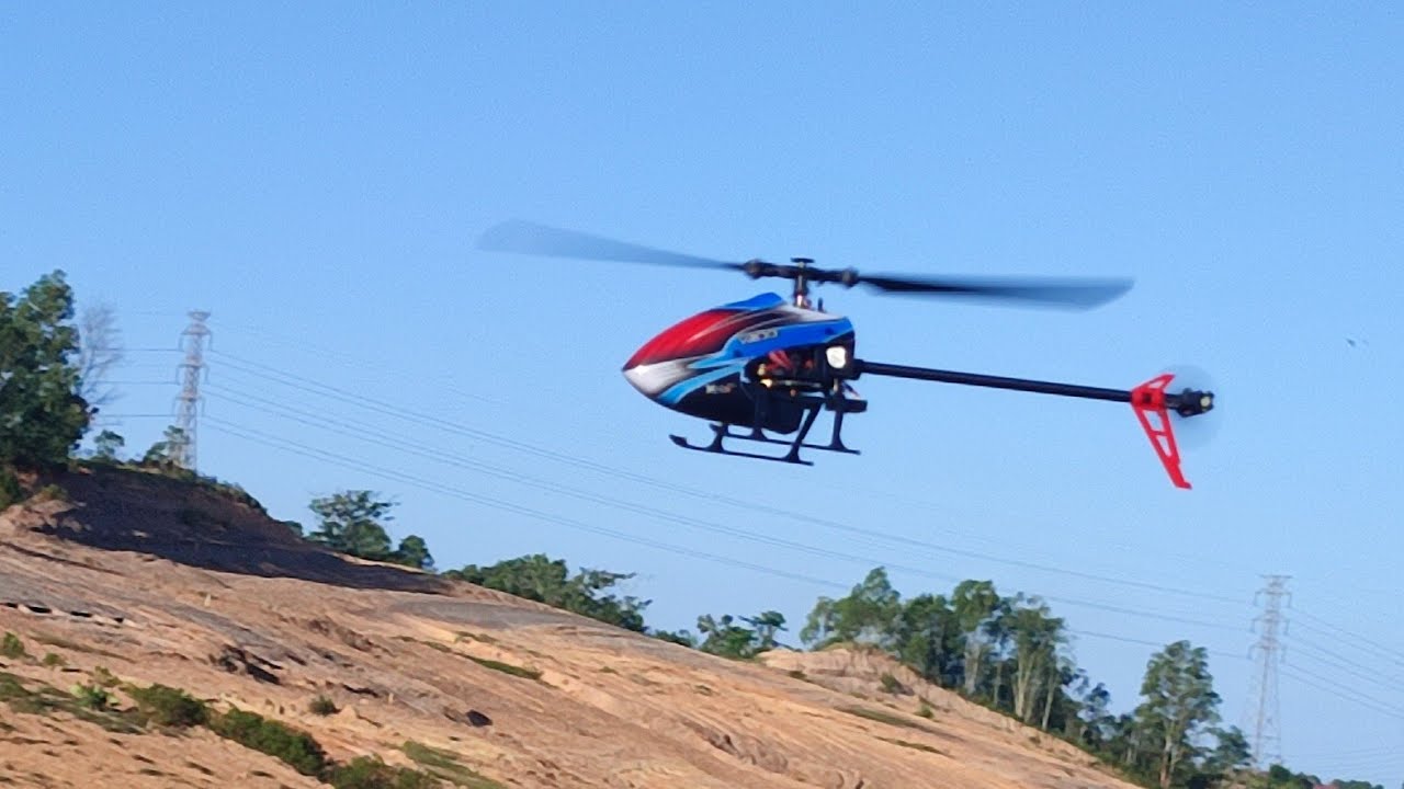 Rc Helicopter Murah Stabil Terbang Outdoor Xk K200 Force 4Ch 6 Axis Gyro Optical Flow