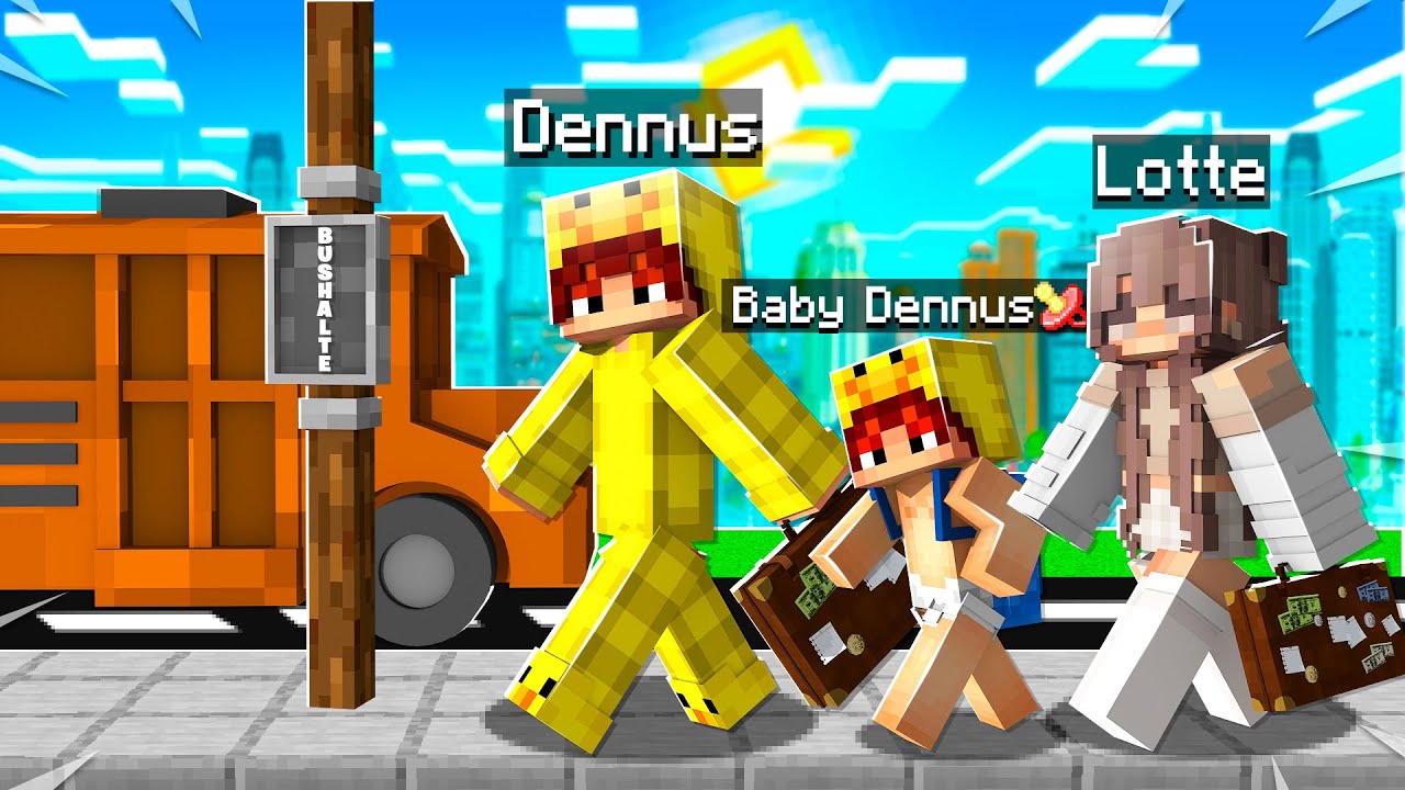 VERHUIZEN Met BABY DENNUS Naar BLOKSTAD In MINECRAFT!