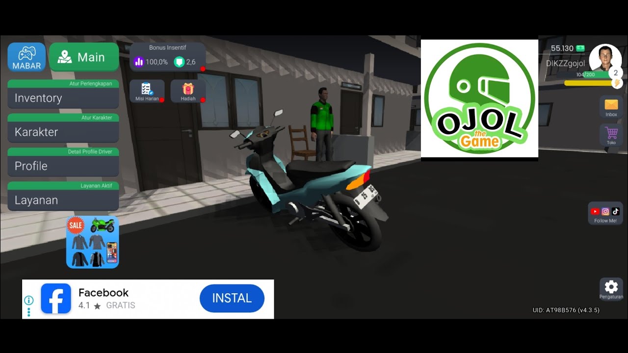 ''AKU JADI TUKANG OJEK MOTOR SERU JUGA YAA JADI OJEK
