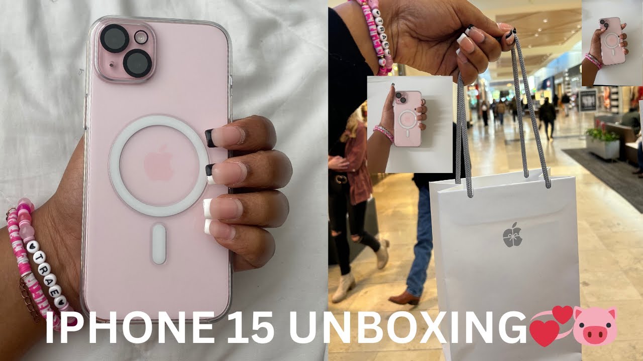 IPhone 15 Plus Pink UNBOXING *camera test, action button, phone cases & more