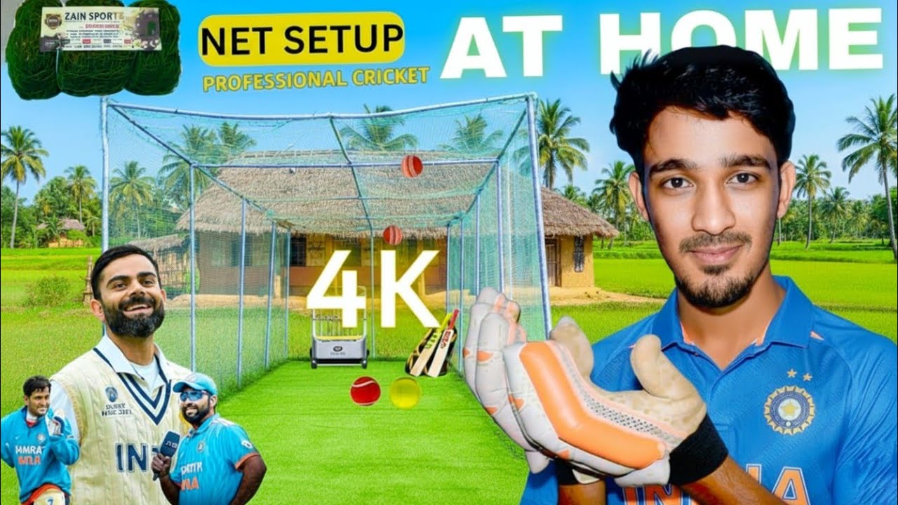 My ULTIMATE Home Cricket Net 🥅(​You Won't Believe  )Built This Cricket Net for Under ₹3000! 😱Step-by